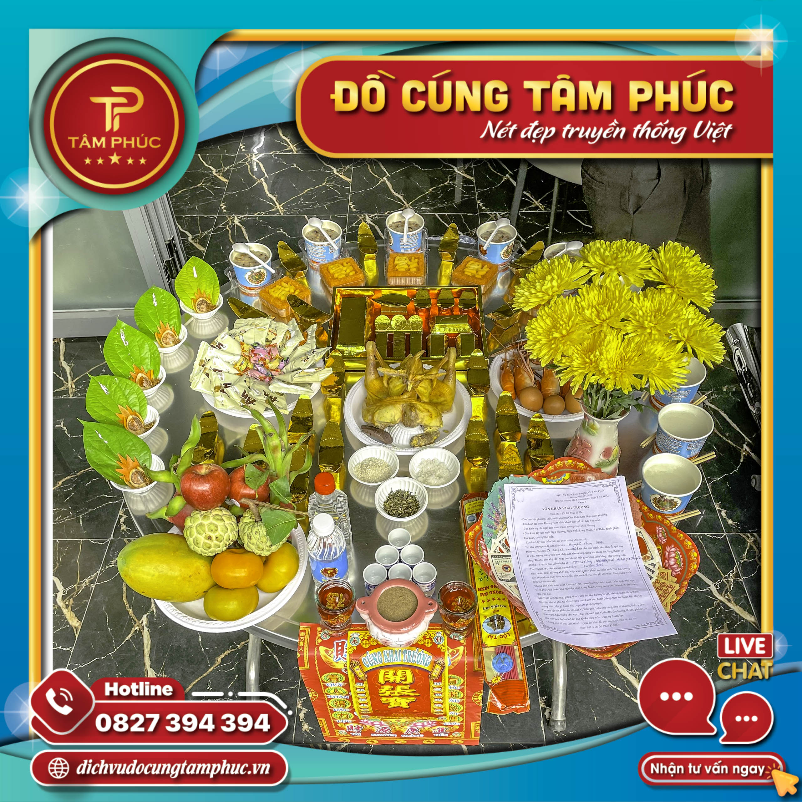 Mâm Cúng Khai Trương Đầu Năm 2024